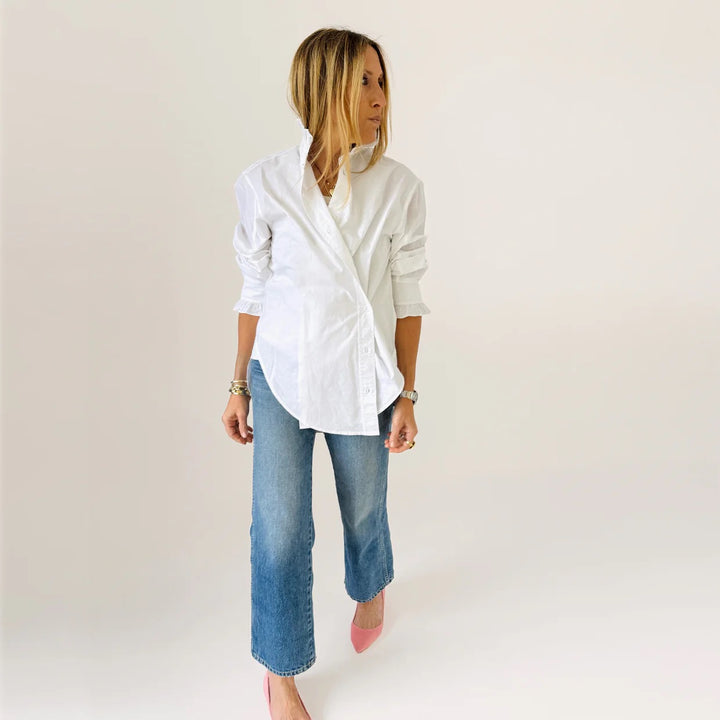 Kerri Rosenthal | Mia Ruffle Shirt - White