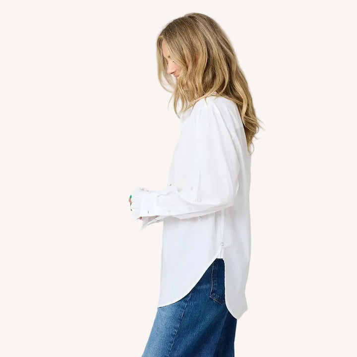 Kerri Rosenthal | Mia Ruffle Shirt - White