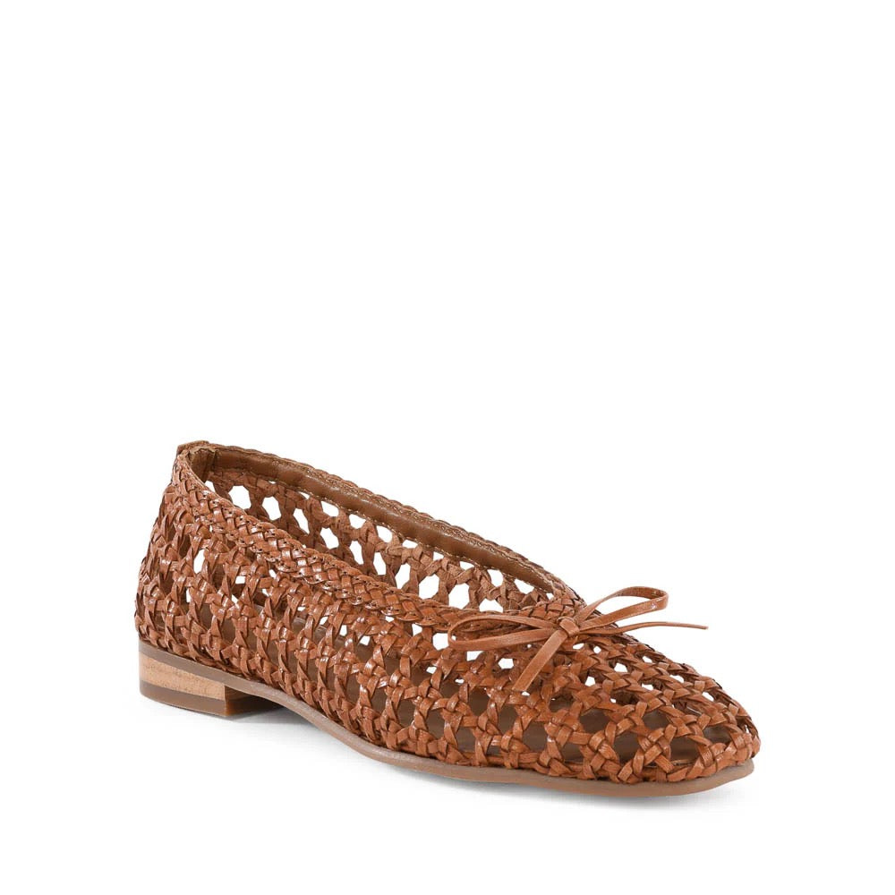 Seychelles | Flagstaff Woven Leather Flat - Tan