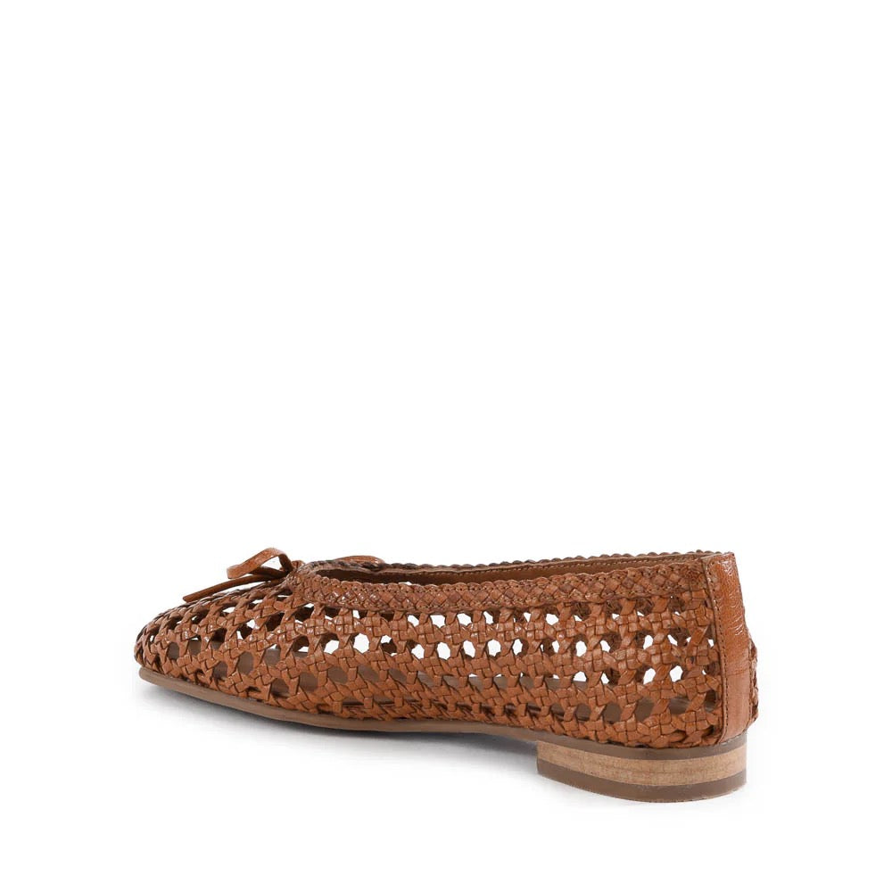 Seychelles | Flagstaff Woven Leather Flat - Tan
