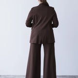 Ripley Rader | Ponte Knit Oversized Blazer - Chocolate