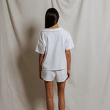 Perfect White Tee | The Liz Pull On Short - White