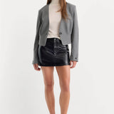 Good American | The Better Than Leather Mini Skirt - Black