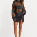 Good American | The Lace Trim Skirt - Black