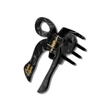 Solar Eclipse | Hand-painted Coquette Bow Claw Hair Clip - Black