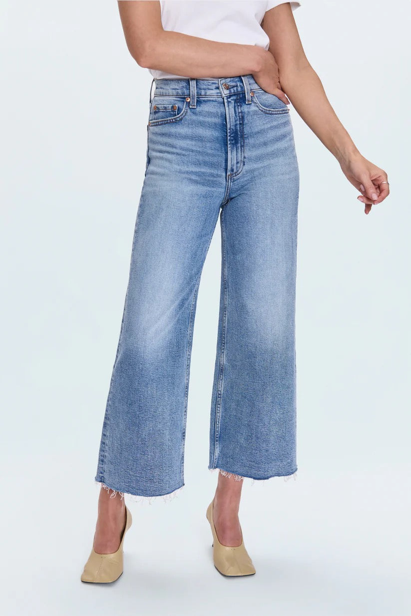 PIstola | Lana Crop High Rise Ultra Wide Jean - Bistro