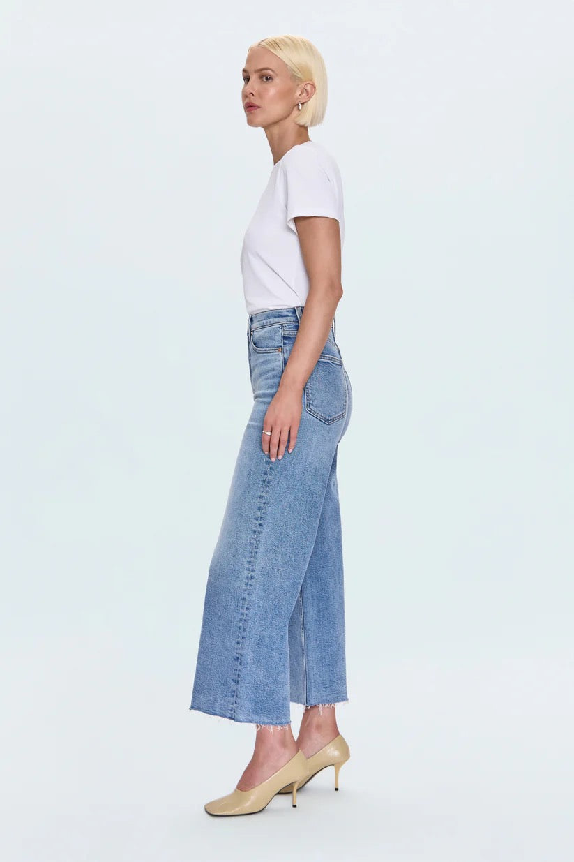 PIstola | Lana Crop High Rise Ultra Wide Jean - Bistro