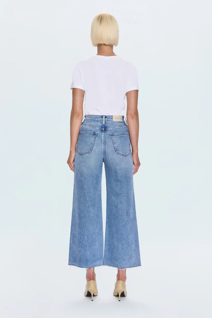 PIstola | Lana Crop High Rise Ultra Wide Jean - Bistro