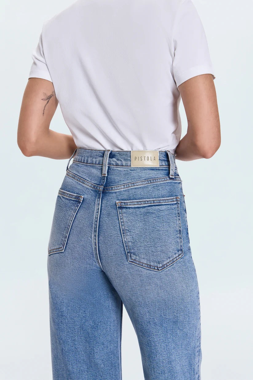 PIstola | Lana Crop High Rise Ultra Wide Jean - Bistro