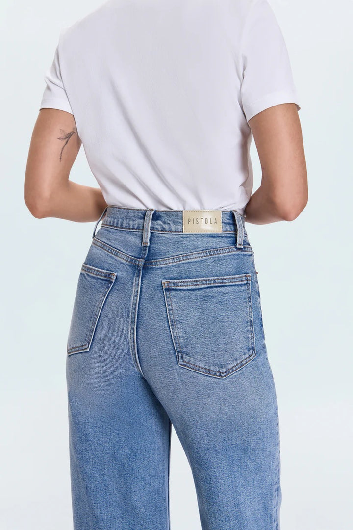 PIstola | Lana Crop High Rise Ultra Wide Jean - Bistro