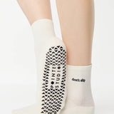 Pointe Studio | Women's Don't Slip Ankle Grip Sock - White
