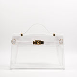 Gameday Luxe | The Mini Andrea Clear Top Handle Bag - Clear