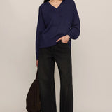 Z Supply | Cloud Spun V-Neck Sweater - Oxford Blue