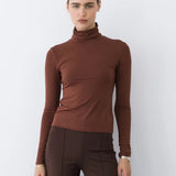 Ripley Rader | Modal Turtleneck - Cocoa