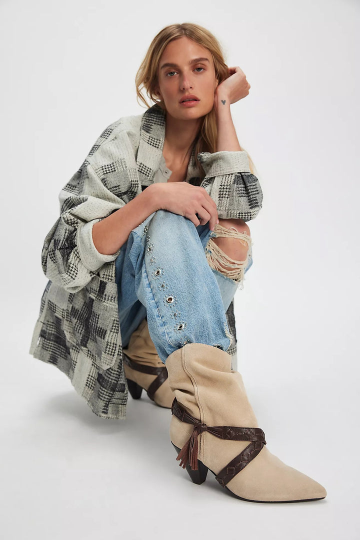 Free People | Bronte Belt Wrap Boot - Taupe Suede