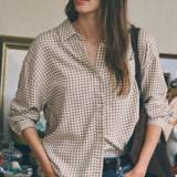 Z Supply | River Plaid Button Up - Frosted Pearl