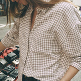 Z Supply | River Plaid Button Up - Frosted Pearl