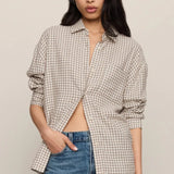 Z Supply | River Plaid Button Up - Frosted Pearl