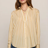 Z Supply | Golden Haven Stripe Button Up - Golden Sage