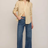 Z Supply | Golden Haven Stripe Button Up - Golden Sage