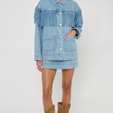 Show Me Your MUMU | Ojai Fringe Jacket - Jet Stream Blue