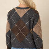 Z Supply | Medina Argyle Cardigan - Charcoal Heather
