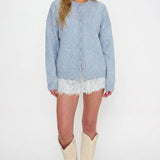 Show Me Your MUMU | Foster Cardigan - Blue Knit