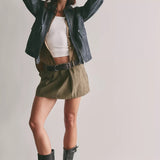 Free People | Riverfront Surplus Mini Skirt - Beech Leaves