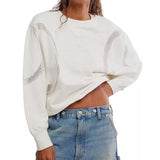 Free People | Love Lace Sweatshirt - Clean Ivory