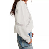 Free People | Love Lace Sweatshirt - Clean Ivory