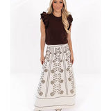 J. Marie Maelan Midi Skirt - Cream