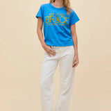 Daydreamer | Bruce Springsteen Garden State Reverse GF Tee - Azure Blue