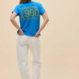 Daydreamer | Bruce Springsteen Garden State Reverse GF Tee - Azure Blue