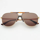 Freyrs | Logan Acetate Unisex Aviator Sunglasses - Dark Brown
