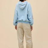 Daydreamer | Camp Patches Oversized Hoodie - Powder Blue