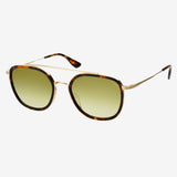 Freyrs | Weston Acetate Round Unisex Sunglasses - Tortoise/Green