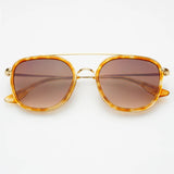 Freyrs | Weston Acetate Round Unisex Sunglasses - Light Tortoise/Brown