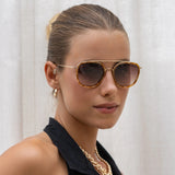 Freyrs | Weston Acetate Round Unisex Sunglasses - Light Tortoise/Brown