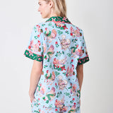 Printfresh | Holiday Hens Short PJ Set - Pale Blue