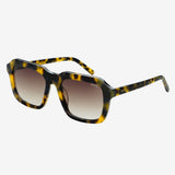 Freyrs | Charlie Unisex Rectangular Acetate Sunglasses - Yellow Tortoise