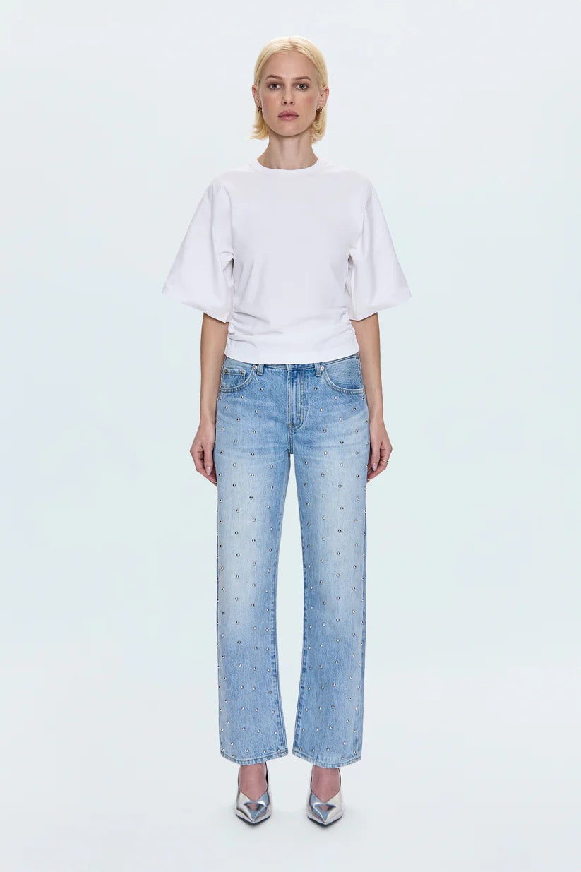 Pistola | Lexi Mid Rise Bowed Straight - Aries