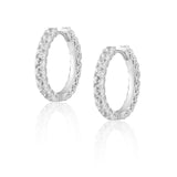 Sahira Jewelry Design | Piper Cz 18mm Hoops - Silver