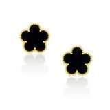 Sahira Jewelry Design | Adeline Clover 15mm Earring - Onyx