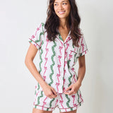 Printfresh | Ribbons & Bows Pima Modal Knit Short PJ Set - Vanilla Cream