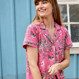 Printfresh | Hen House Cotton Modal Knit Short PJ Set - Rose Pop
