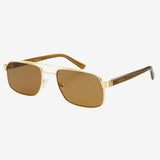 Freyrs | Vesper Unisex Sunglasses - Gold/Solid Brown