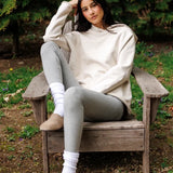 Perfect White Tee | Mimi Heavier Fleece Hoodie - Sugar