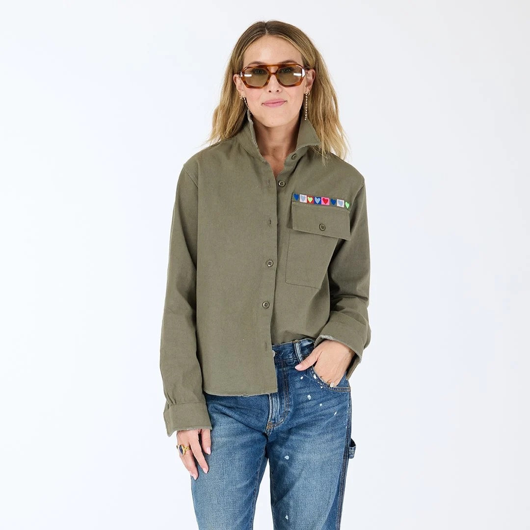Kerri Rosenthal | Pia Love Brigade Shirt - Army Green