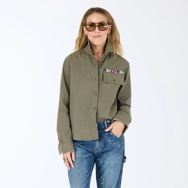 Kerri Rosenthal | Pia Love Brigade Shirt - Army Green