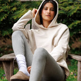 Perfect White Tee | Mimi Heavier Fleece Hoodie - Sugar